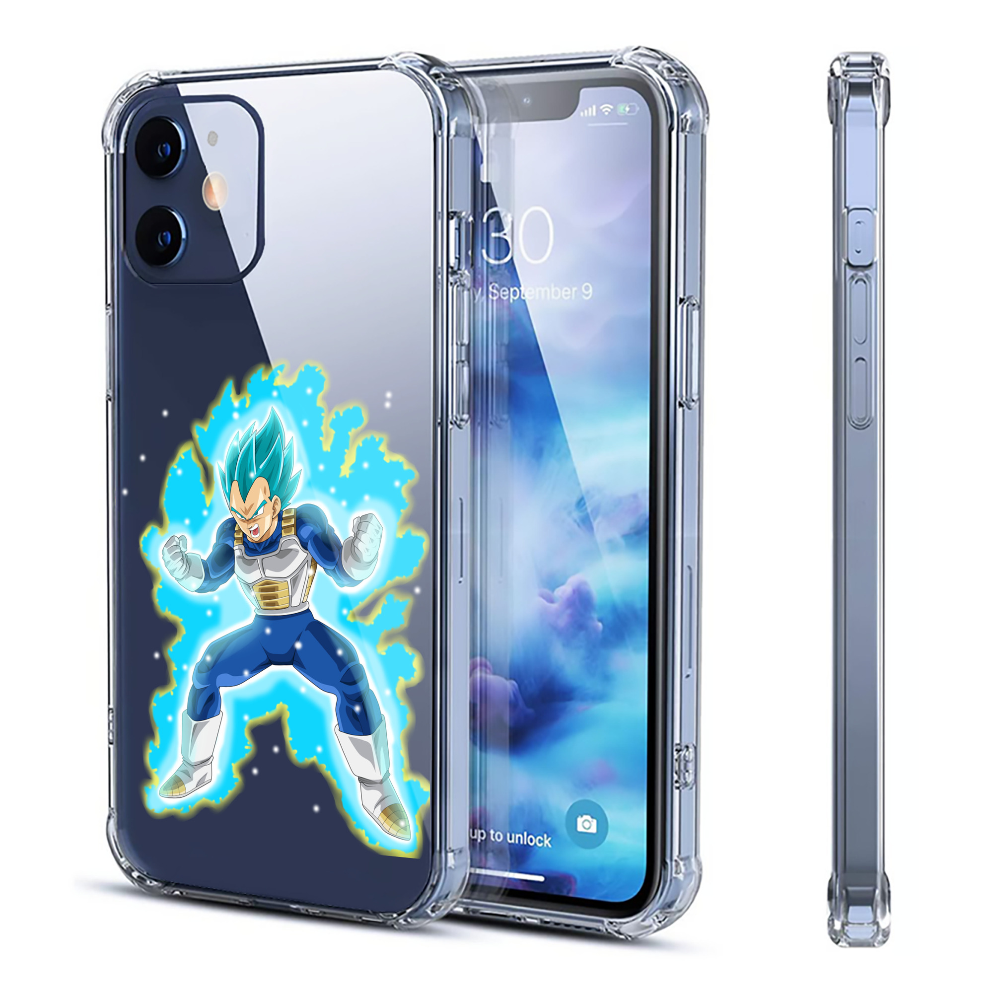 （画像用） ドラゴンボール ベジータ四世（Bejīta Yonsei）DRAGON BALL Vegeta IV 【iPhone 12シリーズ対応】透明スマホケース（クリアソフトケース）